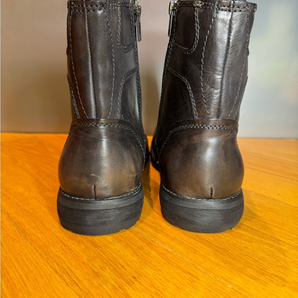 Bed Stu Burst Boots Mens 10 Brown Leather Ankle Zip Square Toe - Picture 4 of 7
